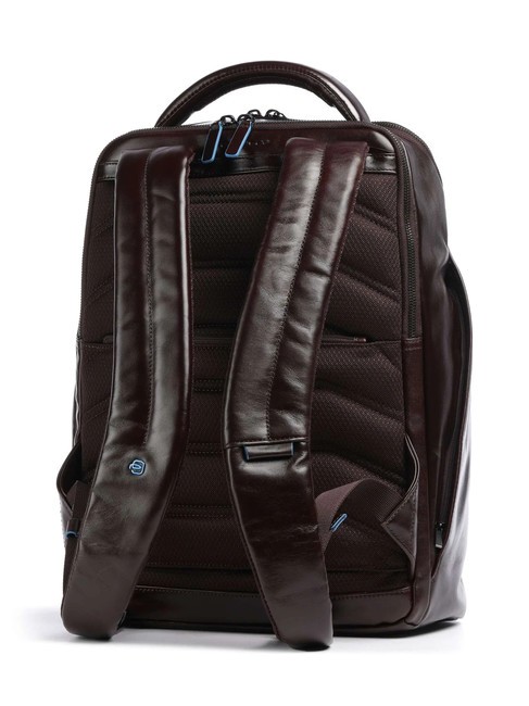 BLUE SQUARE Leather backpack, 14" laptop holder MAHOGANY - Laptop backpacks