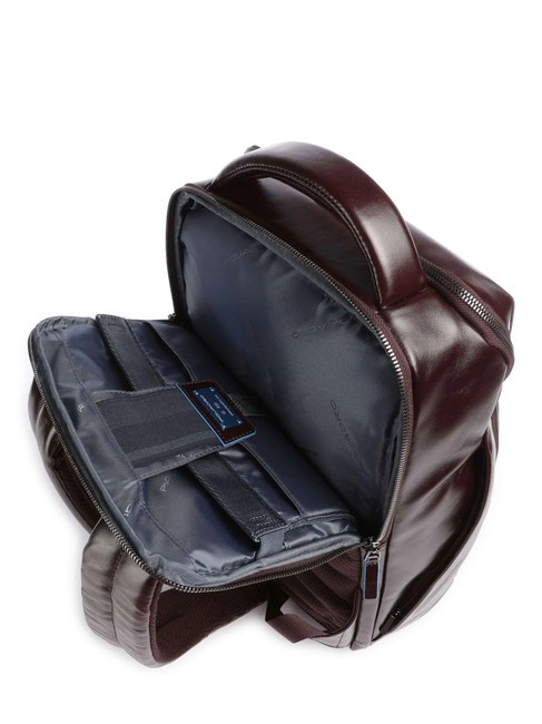 BLUE SQUARE Leather backpack, 14" laptop holder MAHOGANY - Laptop backpacks