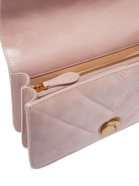 LOVE ONE MINI Mini bag in split leather powder-antique gold - Women’s Bags