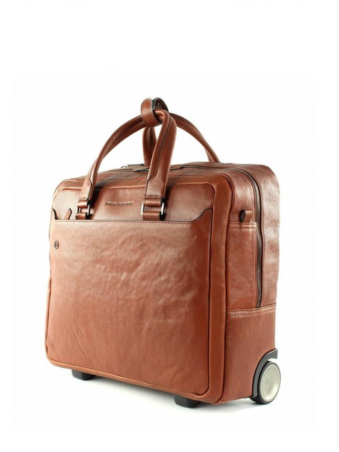 CAMPIONARIO - BLACK SQUARE Pilot trolley for 15.6" laptop, in leather LEATHER - Trolley Pilot Case - Buy Online!