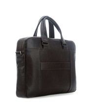 PIQUADRO CAMPIONARIO - BLACK SQUARE Leather briefcase for 15.6" laptop - Work Briefcases