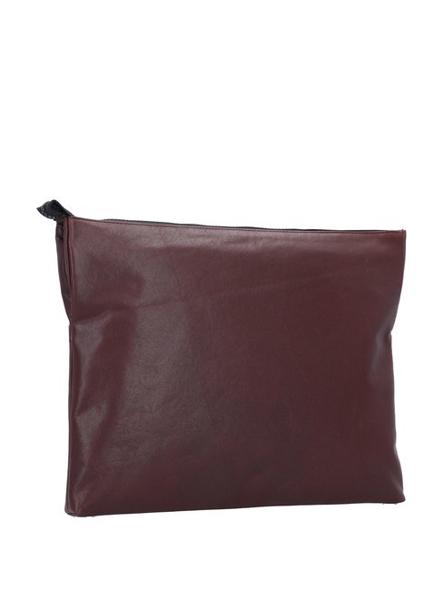 CAMPIONARIO - HARPER Flat leather clutch MORO - Tablet holder& Organizer