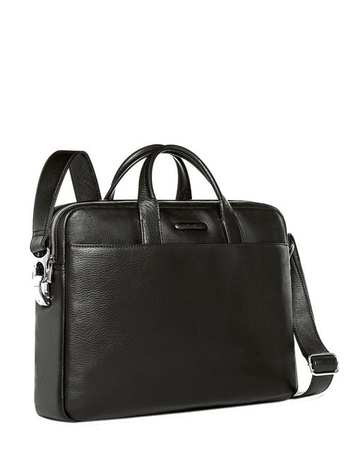 CAMPIONARIO - MODUS 13" Laptop Briefcase, Leather Black - Work Briefcases