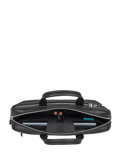 CAMPIONARIO - MODUS 13" Laptop Briefcase, Leather Black - Work Briefcases