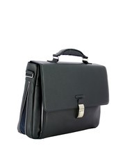 PIQUADRO CAMPIONARIO - MODUS Leather briefcase for pc 15 " blue - Work Briefcases - 3