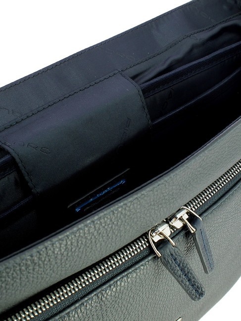 CAMPIONARIO - MODUS Leather briefcase for pc 15 " blue - Work Briefcases
