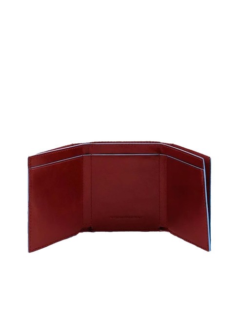 CAMPIONARIO - BLUE SQUARE Leather credit card holder RED - Men&rsquo;s Wallets