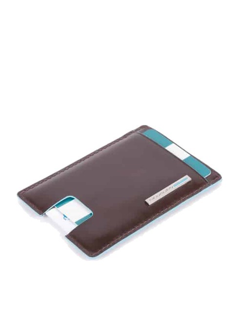CAMPIONARIO - BLUE SQUARE  Flat leather card holder MAHOGANY - Men&rsquo;s Wallets