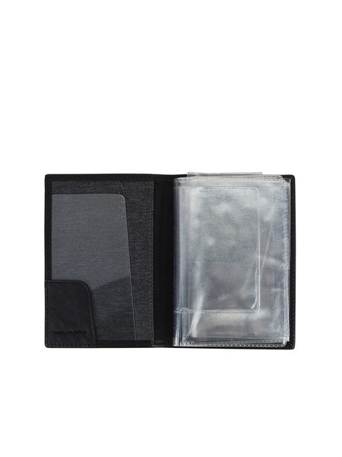 CAMPIONARIO - BLACK SQUARE Leather license holder Black - Tablet holder& Organizer