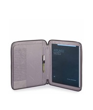 PIQUADRO ADE Notepad holder in leather and fabric - Tablet holder& Organizer
