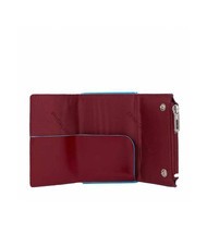 PIQUADRO BLUE SQUARE Leather wallet with sliding system RED - Men&rsquo;s Wallets - 2