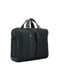 PIQUADRO briefcase P16, 15.6&rdquo; PC - iPad 10.5&rdquo; case BLUE CHEVRON - Work Briefcases - 2