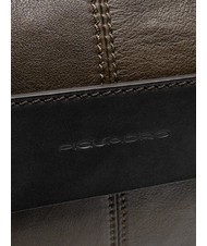 PIQUADRO CAMPIONARIO - PYRAMID Leather briefcase, 15 "pc holder GREEN - Work Briefcases - 3