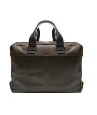 PIQUADRO CAMPIONARIO - PYRAMID Leather briefcase, 15 "pc holder GREEN - Work Briefcases - 4