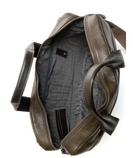 PIQUADRO CAMPIONARIO - PYRAMID Leather briefcase, 15 "pc holder GREEN - Work Briefcases - 5