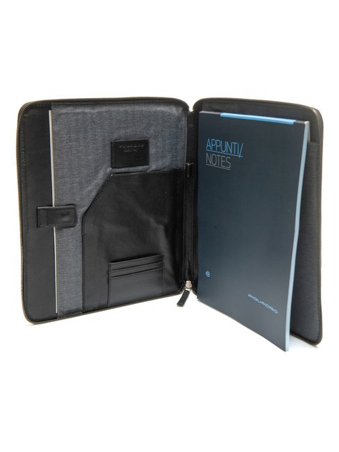 CAMPIONARIO - PYRAMID Leather clipboard Black - Tablet holder& Organizer