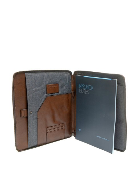 CAMPIONARIO - PYRAMID Leather clipboard BROWN - Tablet holder& Organizer