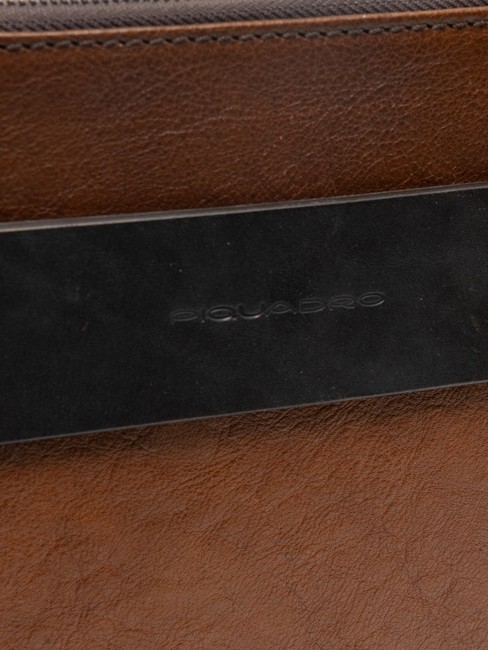 CAMPIONARIO - PYRAMID Leather clipboard BROWN - Tablet holder& Organizer