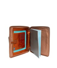 PIQUADRO CAMPIONARIO - BLUE SQUARE Leather A4 clipboard with handles ORANGE - Tablet holder& Organizer - 2