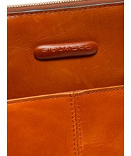PIQUADRO CAMPIONARIO - BLUE SQUARE Leather A4 clipboard with handles ORANGE - Tablet holder& Organizer - 3