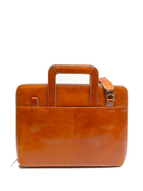 CAMPIONARIO - BLUE SQUARE Leather A4 clipboard with handles ORANGE - Tablet holder& Organizer