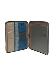PIQUADRO SIGNO Leather and fabric A4 clipboard - Tablet holder& Organizer