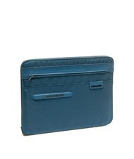 PIQUADRO CAMPIONARIO - SIGNO Leather and fabric A4 clipboard aviation - Tablet holder& Organizer - 4