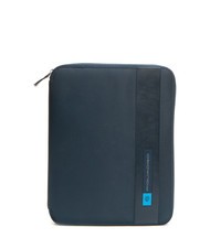 PIQUADRO CAMPIONARIO - PQ-BIOS A4 leather and fabric clipboard blue - Tablet holder& Organizer - 4