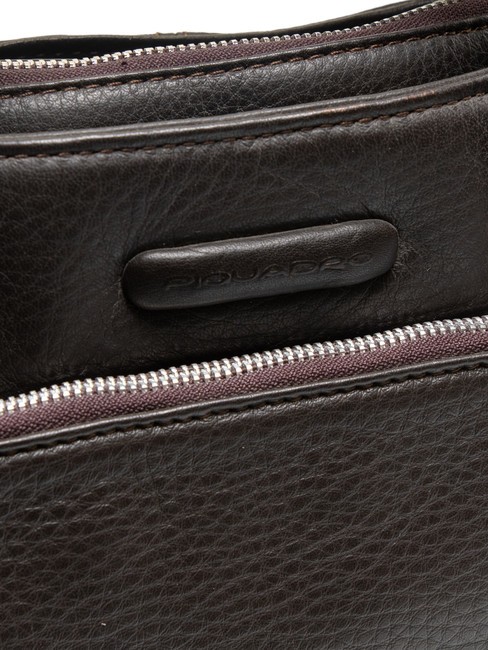 CAMPIONARIO - MODUS Leather briefcase, 15.6" laptop holder dark-haired - Work Briefcases