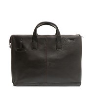 PIQUADRO CAMPIONARIO - MODUS Leather briefcase, 15.6" laptop holder dark-haired - Work Briefcases - 4