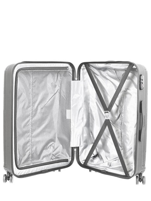 SUNCHASER  Medium Trolley SILVER - Rigid Trolley Cases