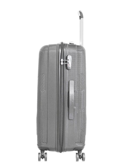 SUNCHASER  Medium Trolley SILVER - Rigid Trolley Cases