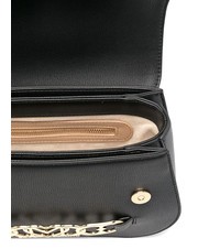 LOVE MOSCHINO HEART CHAIN Handbag with shoulder strap Black - Women’s Bags - 3