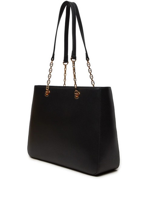 HEART CHAIN Shoulder Shopper Bag Black - Women&rsquo;s Bags