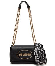 LOVE MOSCHINO FOULARD Micro shoulder bag Black - Women’s Bags - 3