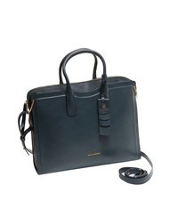 PIQUADRO CAMPIONARIO - GEA  15.6" leather laptop briefcase blue - Work Briefcases - 2