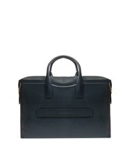 PIQUADRO CAMPIONARIO - GEA  15.6" leather laptop briefcase blue - Work Briefcases - 4