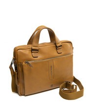 PIQUADRO CAMPIONARIO - IMHO Leather briefcase for PC 14 " Yellow - Work Briefcases - 2