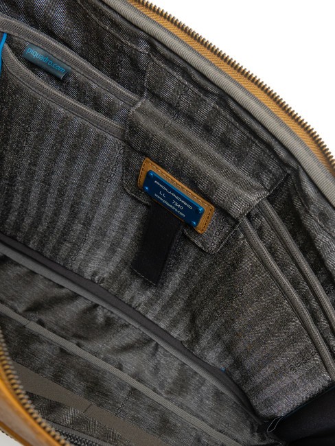 CAMPIONARIO - IMHO Leather briefcase for PC 14 " Yellow - Work Briefcases