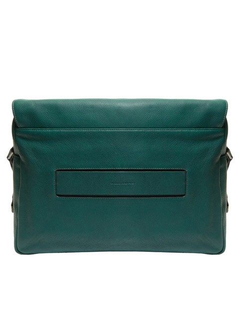 CAMPIONARIO -  TALLIN Leather messenger bag pc 14" GREEN - Work Briefcases