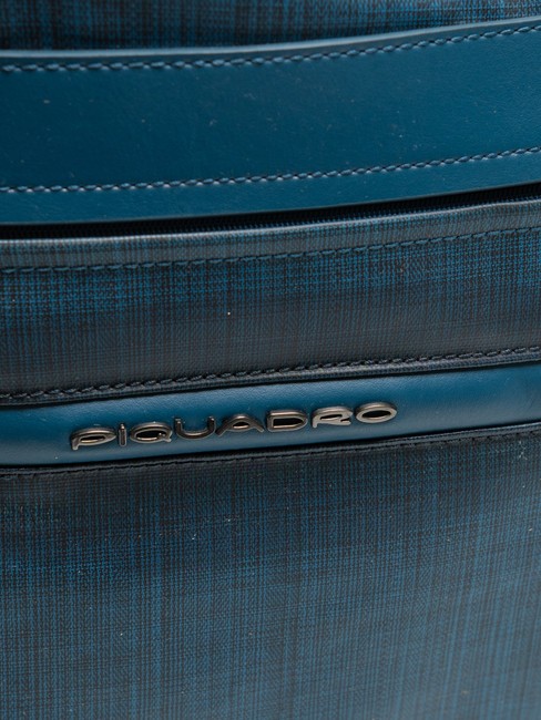 CAMPIONARIO - SIGNO Flamed fabric and leather bag aviation - Duffle bags