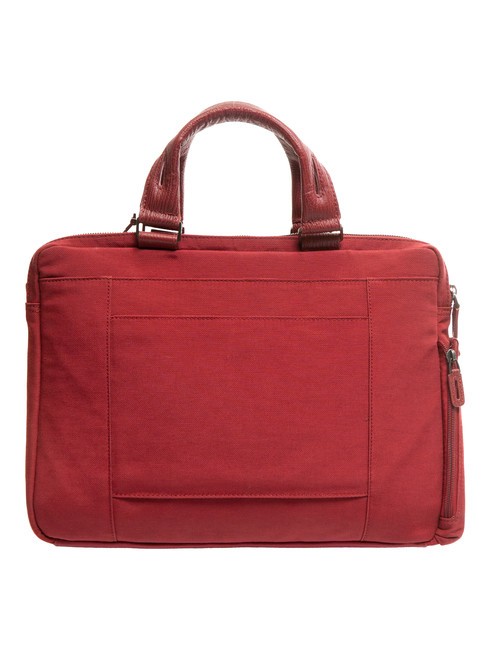 CAMPIONARIO - SIGNO OUT Fabric and leather briefcase, 13" laptop RED - Work Briefcases