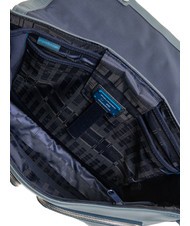PIQUADRO CAMPIONARIO - CARY Leather messenger, 13" laptop holder blue - Work Briefcases - 5