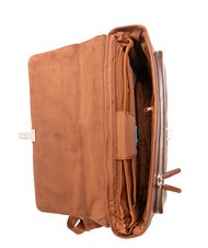PIQUADRO CAMPIONARIO - BLUE SQUARE OUT Leather briefcase for 15" laptop BROWN - Work Briefcases - 5