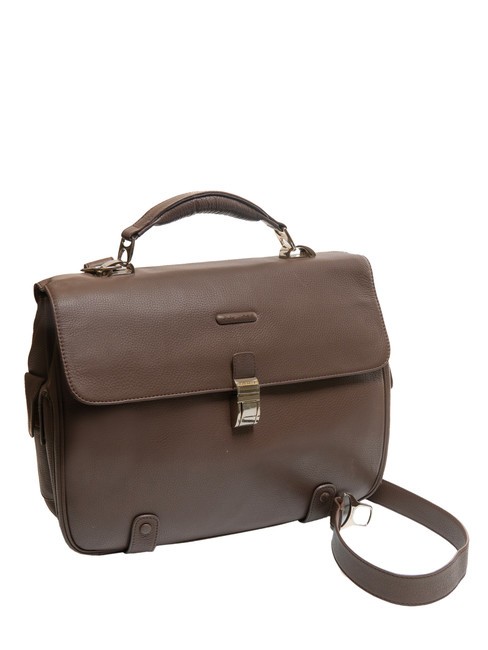 CAMPIONARIO - MODUS OUT Leather briefcase, 15.6" laptop holder MORO - Work Briefcases