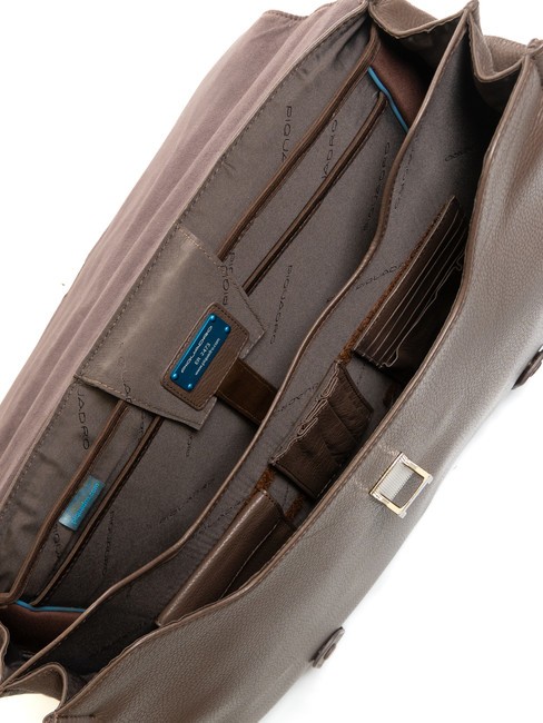 CAMPIONARIO - MODUS OUT Leather briefcase, 15.6" laptop holder MORO - Work Briefcases