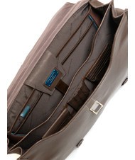 PIQUADRO CAMPIONARIO - MODUS OUT Leather briefcase, 15.6" laptop holder MORO - Work Briefcases - 5