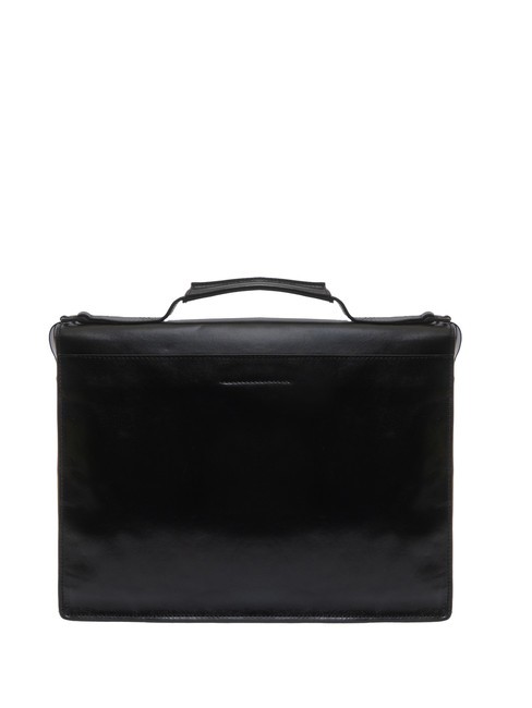 NERI  Leather briefcase black / dark matte ruthenium - Work Briefcases