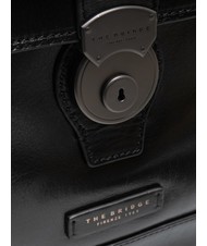 THE BRIDGE NERI  Leather briefcase black / dark matte ruthenium - Work Briefcases - 4