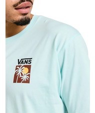 VANS ISLAND BOX Cotton T-shirt with print blue glow - T-shirt - 3